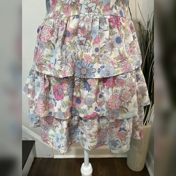 Mon Cheri Floral Ruffle Mini Dress Size Small - Picture 6 of 11